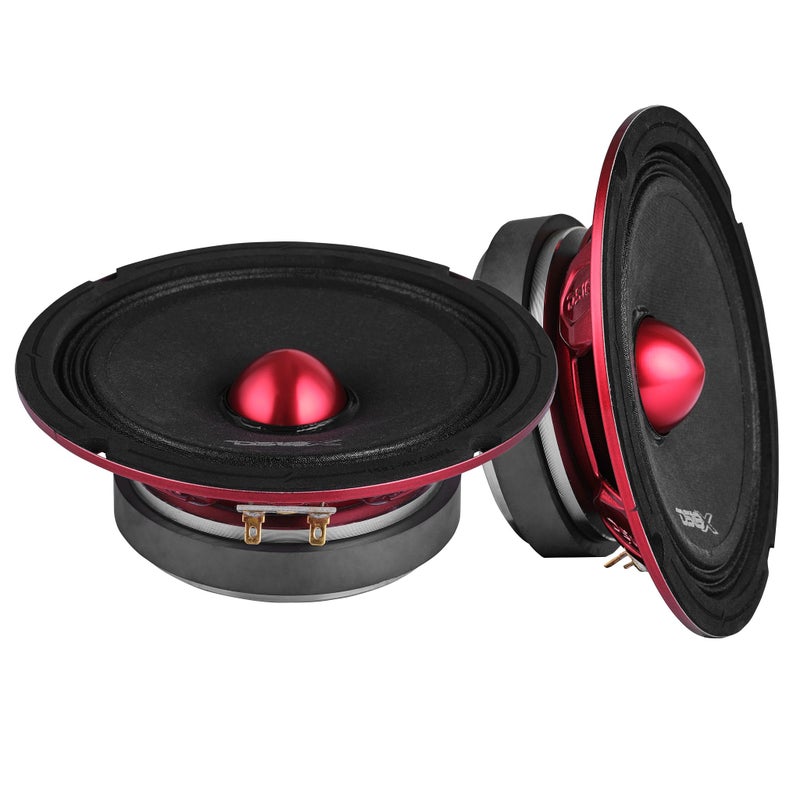 DS18 PRO-X6.4BMSL Slim Loudspeaker - 6.5", Midrange, Red Aluminum Bullet, 500W Max, 250W RMS, 4 Ohms - Premium Quality Audio Door Speakers for Car or Truck Stereo Sound System (1 Speaker) - Image 4